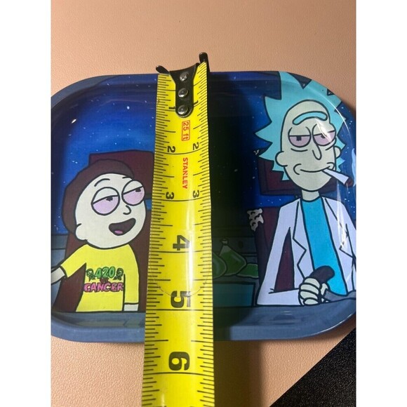 NEW Rick and Morty Anime Cartoons Grinder Rolling Tray Metal Lightweight Gifting - Picture 3 of 4